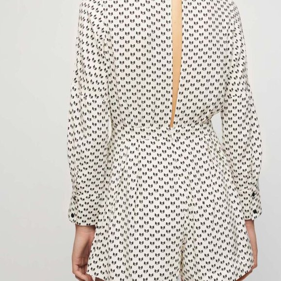 ❤️ HOLIDAY SPECIAL ❤️ Maje ISTEL Ribbon Printed Romper - Picture 4 of 4